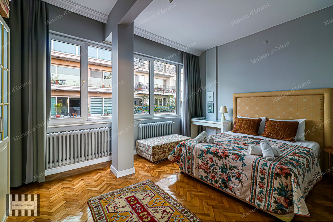 Furnished 2+1 Rental Apartment with Bosphorus View in Cihangir