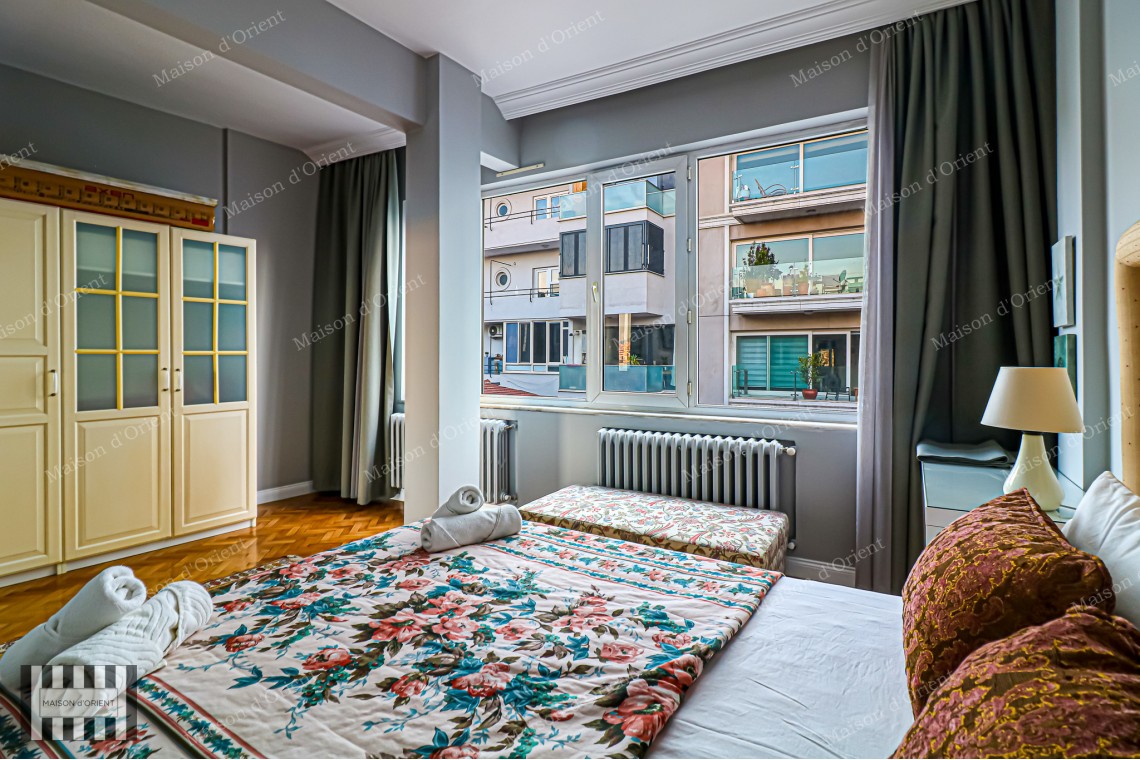 Furnished 2+1 Rental Apartment with Bosphorus View in Cihangir