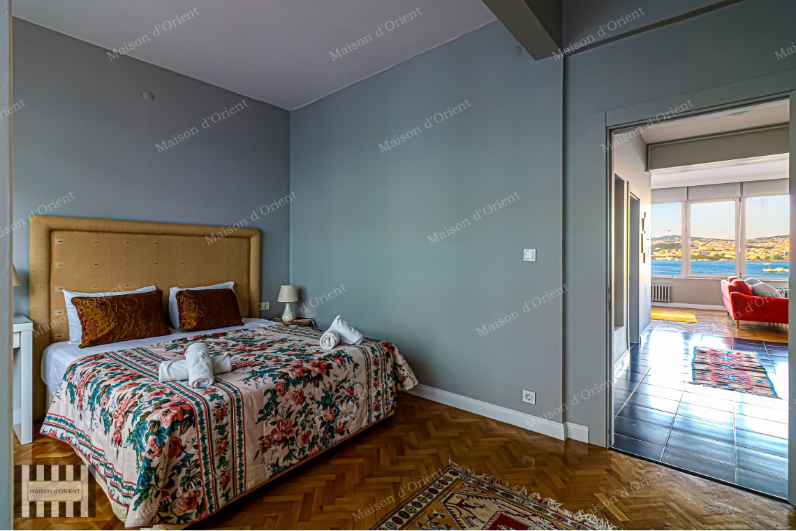 Furnished 2+1 Rental Apartment with Bosphorus View in Cihangir