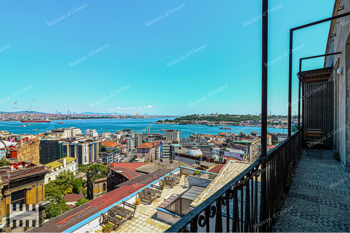 Fully Furnished 2+1 Flat for Sale in Historical Rauf Bey Building, Galata 