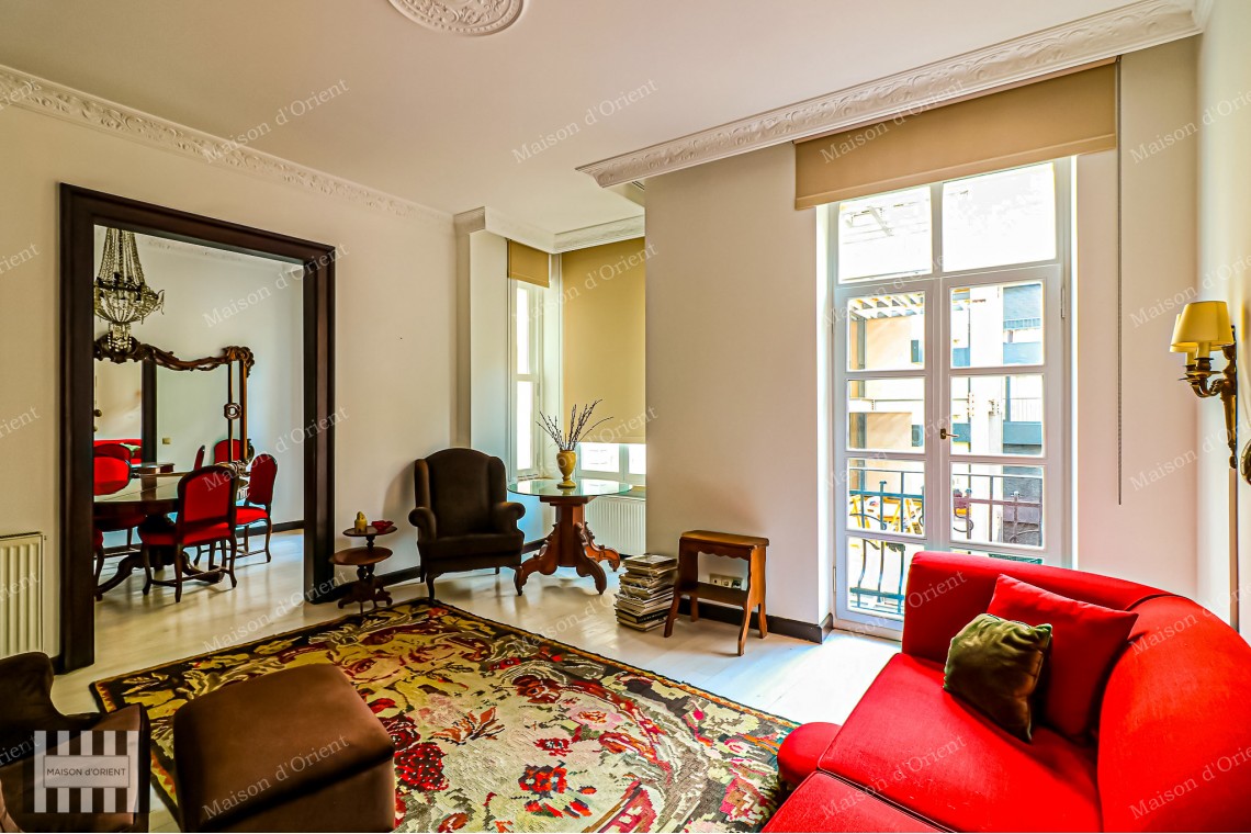 2+1  Flat for Rent in Cihangir Historical Pamir Bey Apartment