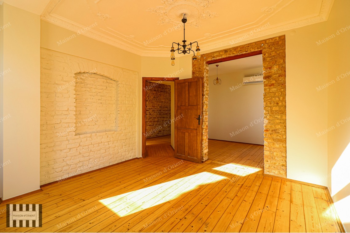 2+1 Apartment for Rent with Balcony and Bosphorus View in Galata