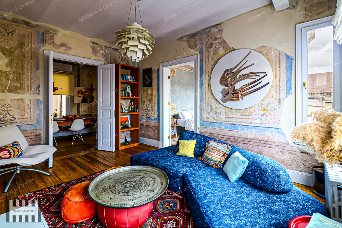  3+1 Furnished Apartment in Galata Historical Ferah Apartment for Rent