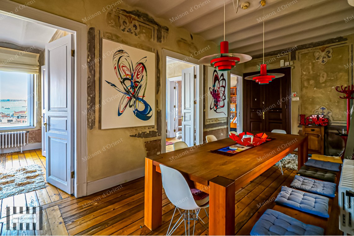 3+1 Furnished Apartment in Galata Historical Ferah Apartment for Rent