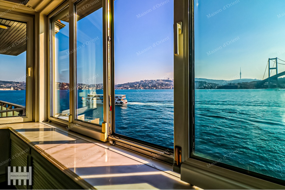 Duplex Waterside Mansion with Pool and Private Dock for Rent in Ortaköy