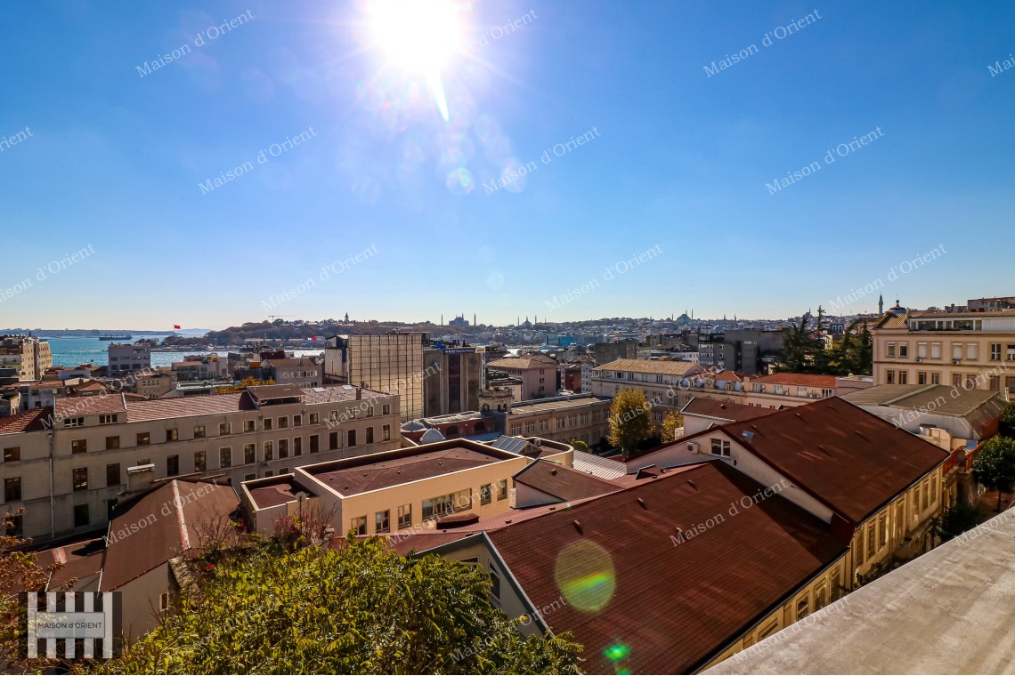 1+1 Flat for Rent with View in Historical Building, Galata