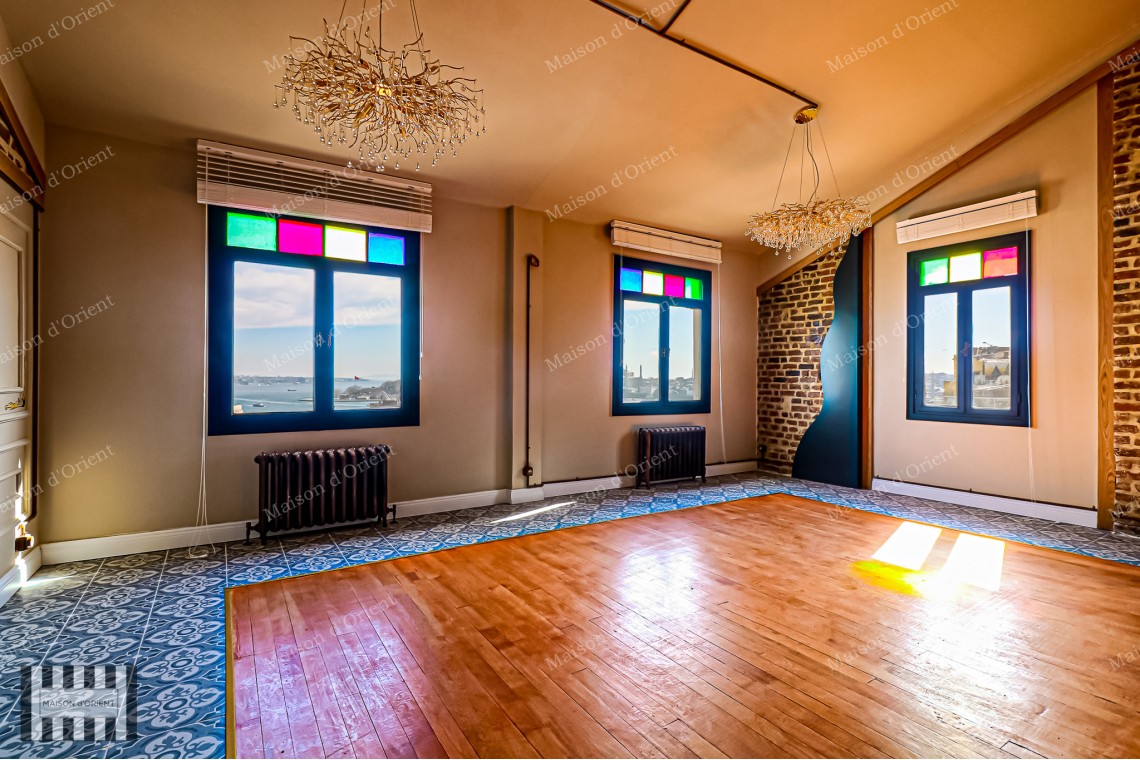 1+1 Apartment for Sale with View in Galata Historical Building