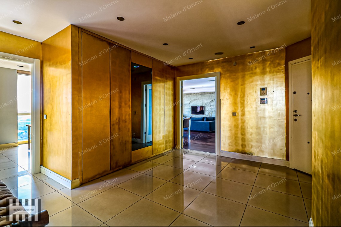 4+1 Furnished Flat with City View for Rent in Maslak Mashattan Residence