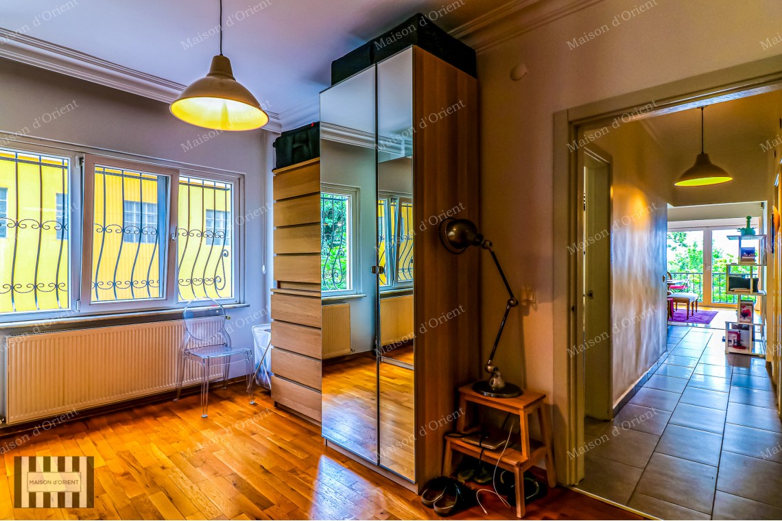 Fully Renovated 2+1 Flat with View for Sale in Cihangir