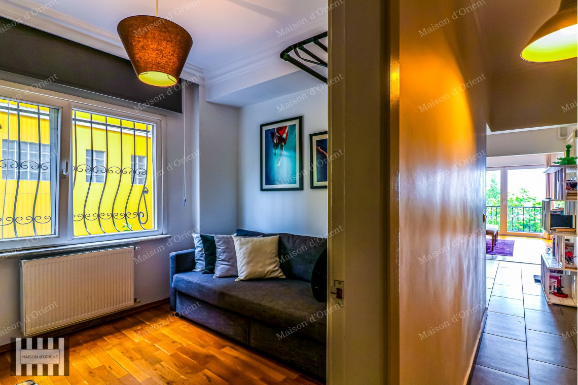 Fully Renovated 2+1 Flat with View for Sale in Cihangir