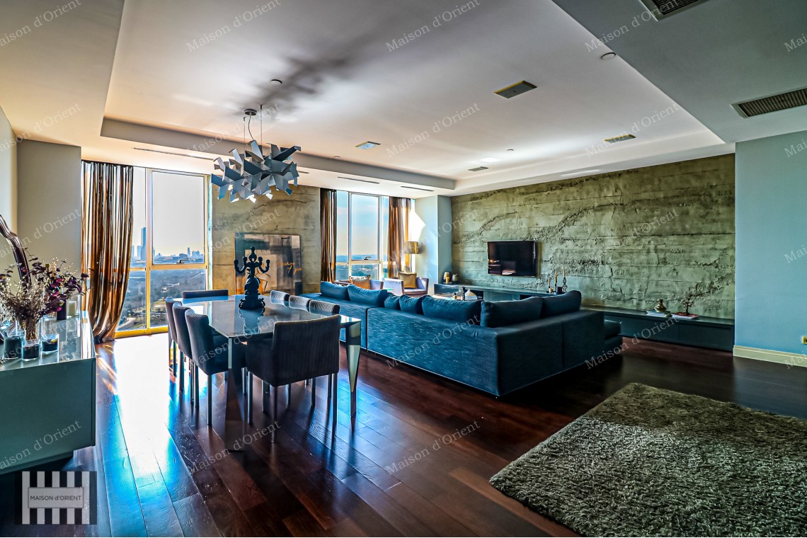 4+1 Furnished Flat with City View for Rent in Maslak Mashattan Residence