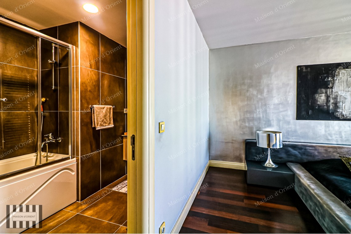 4+1 Furnished Flat with City View for Rent in Maslak Mashattan Residence