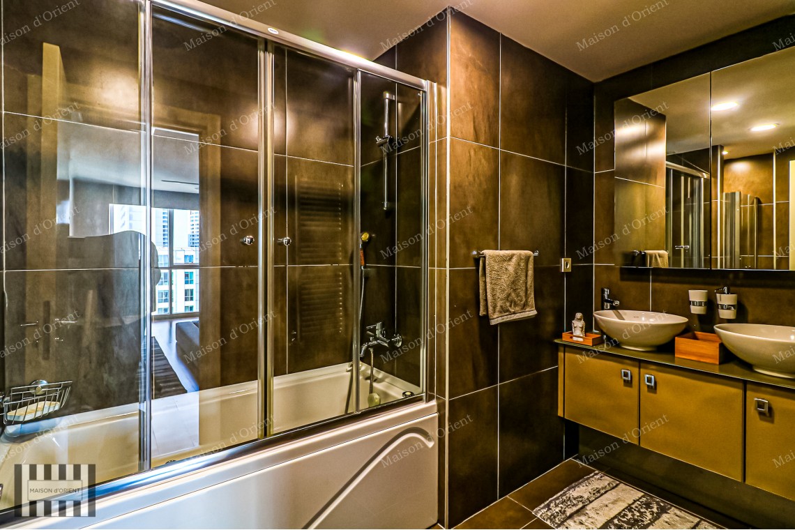 4+1 Furnished Flat with City View for Rent in Maslak Mashattan Residence