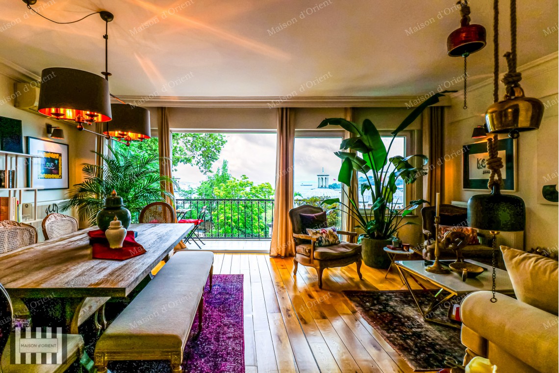 Fully Renovated 2+1 Flat with View for Sale in Cihangir