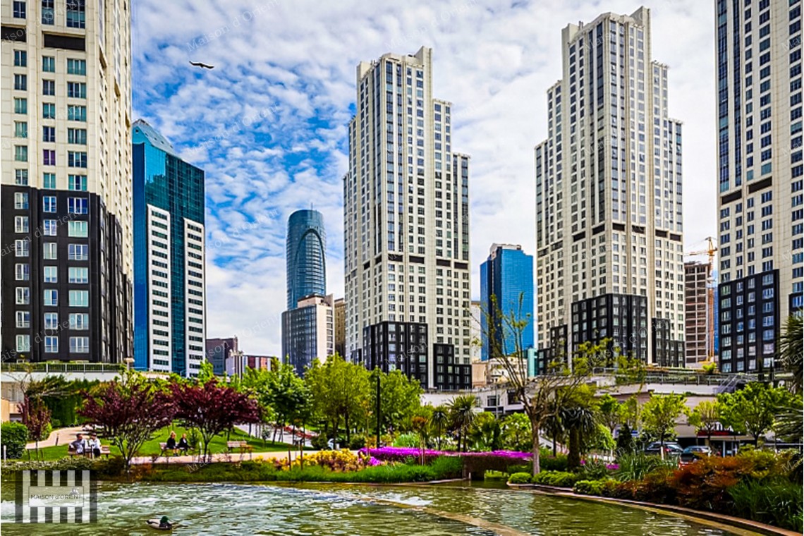 4+1 Furnished Flat with City View for Rent in Maslak Mashattan Residence