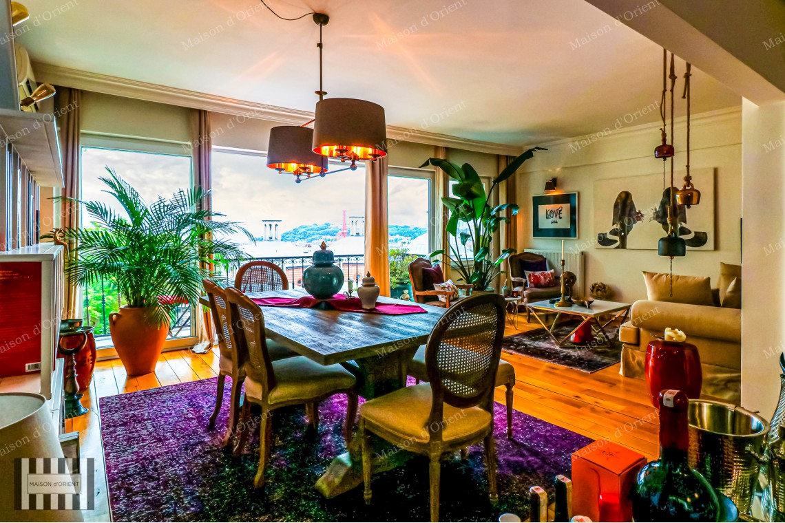 Fully Renovated 2+1 Flat with View for Sale in Cihangir