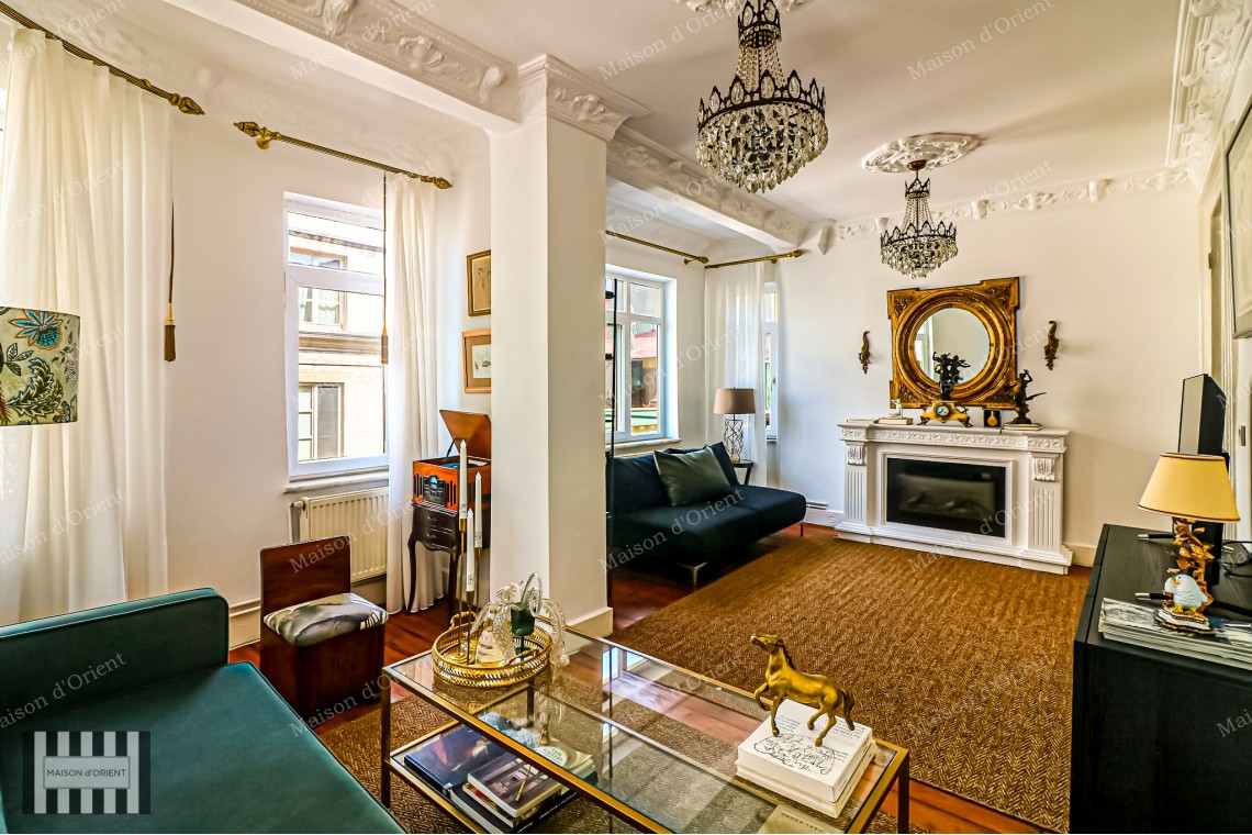 2+2 Furnished Apartment for Rent in Pera  Historical Building