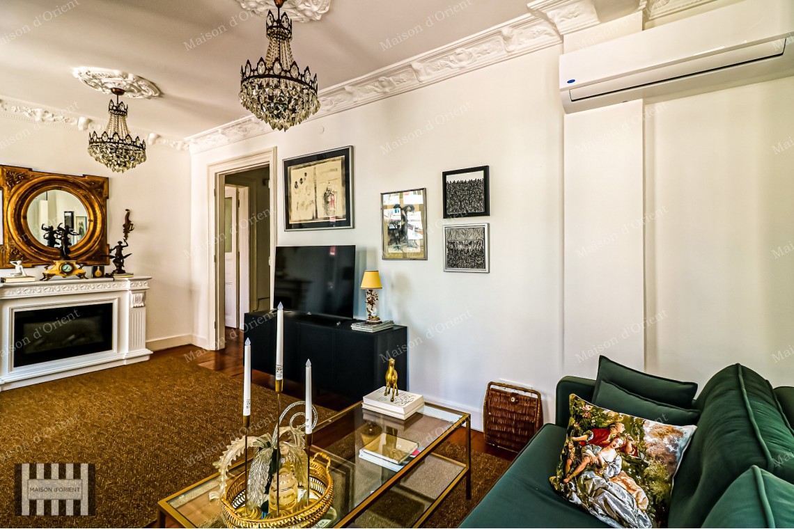 2+2 Furnished Apartment for Rent in Pera  Historical Building