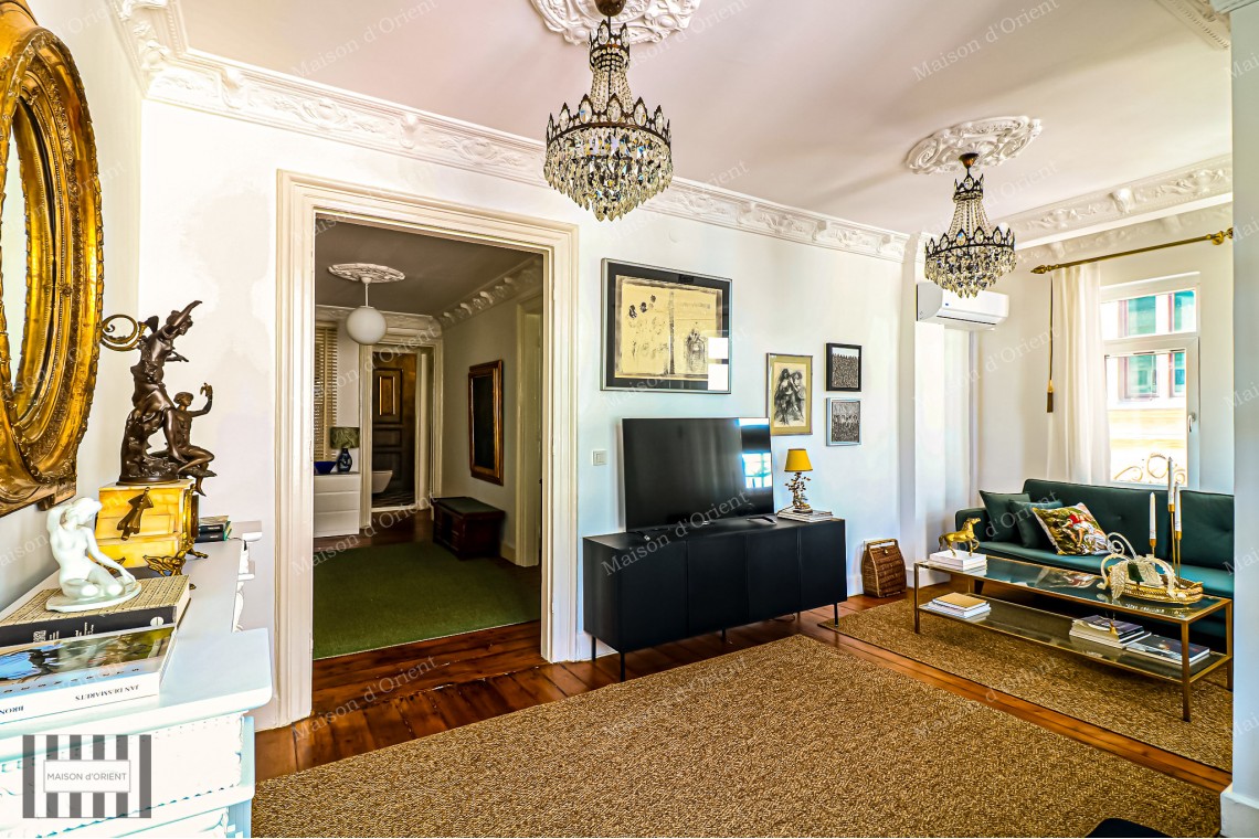 2+2 Furnished Apartment for Rent in Pera  Historical Building