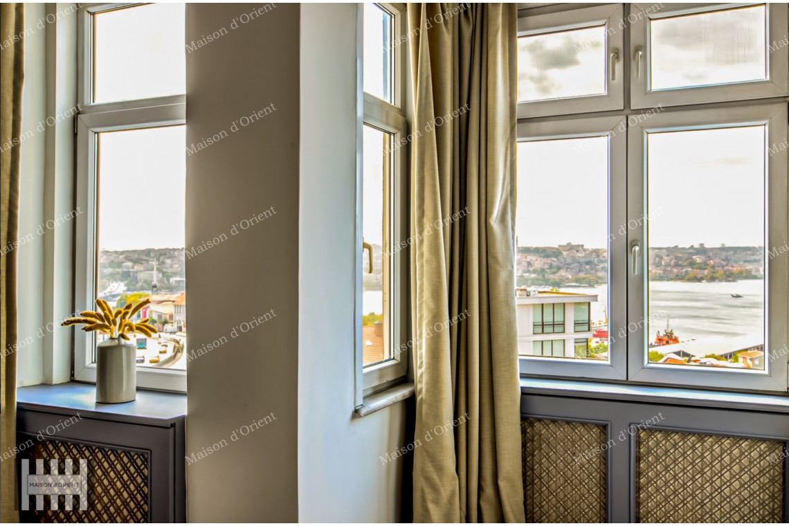 Duplex Apartment with Golden Horn View for Sale in a Historic Building in Sishane