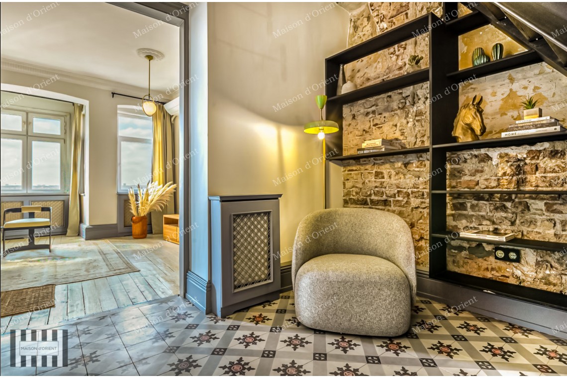 Duplex Apartment with Golden Horn View for Sale in a Historic Building in Sishane