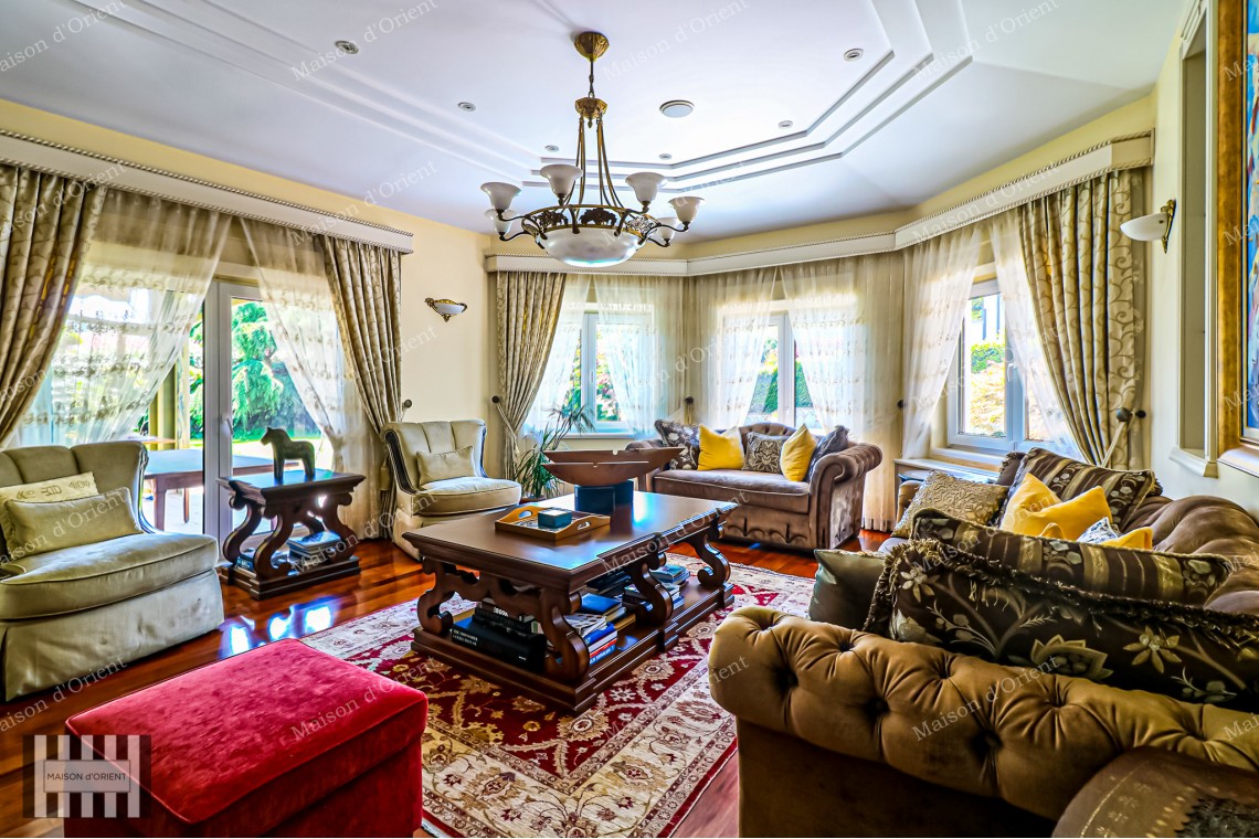 Rental Villa in Zekeriyakoy with 2.300sqm Garden, Semi-Olympic Pool and Sports Complex