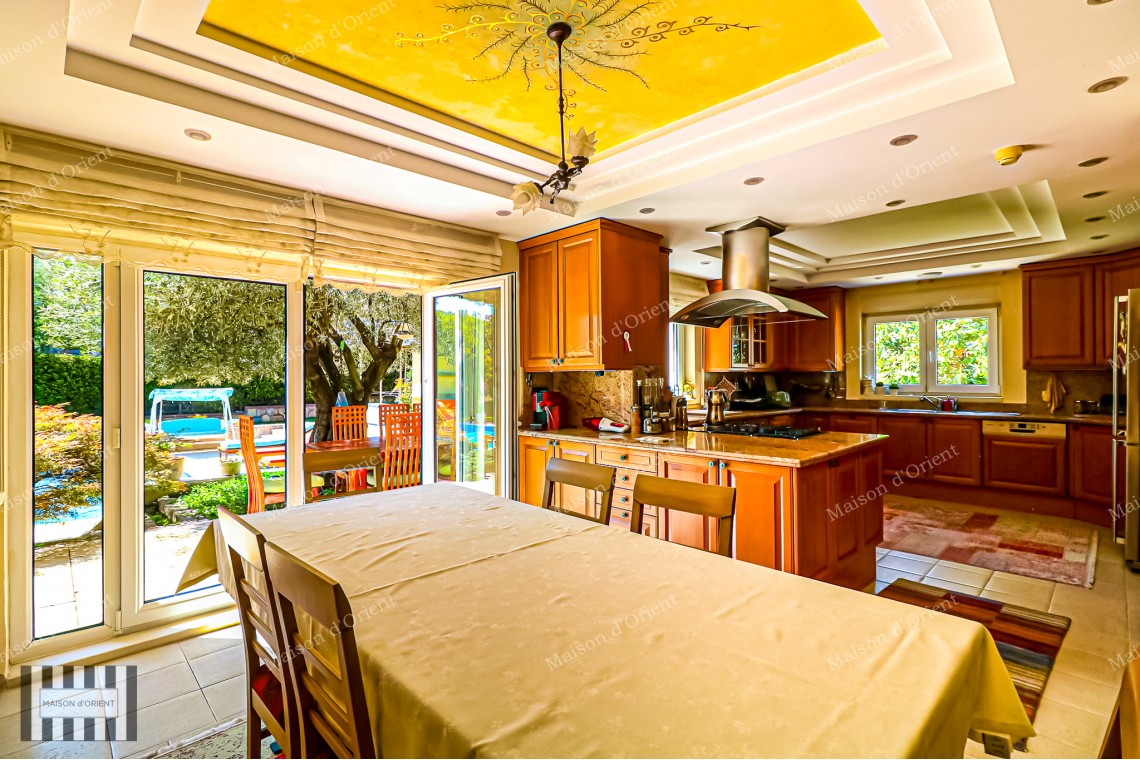 Rental Villa in Zekeriyakoy with 2.300sqm Garden, Semi-Olympic Pool and Sports Complex
