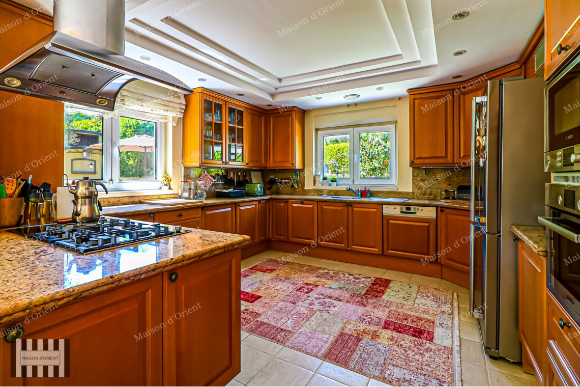 Rental Villa in Zekeriyakoy with 2.300sqm Garden, Semi-Olympic Pool and Sports Complex