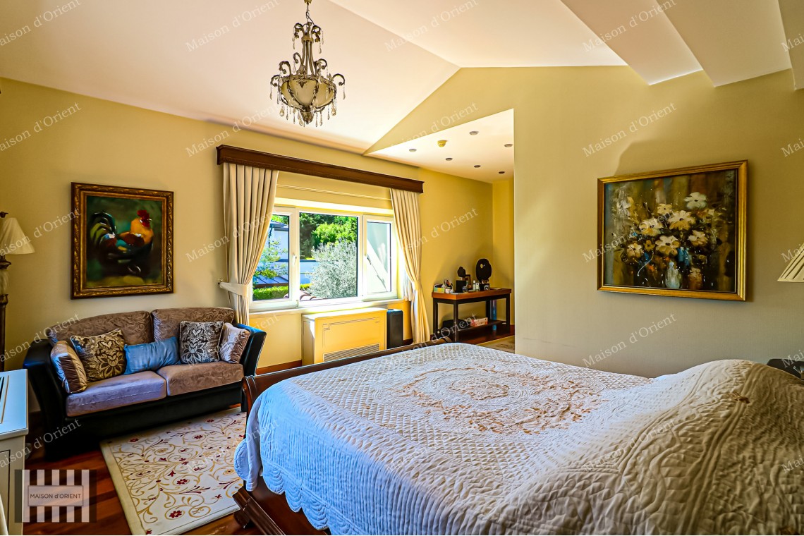 Rental Villa in Zekeriyakoy with 2.300sqm Garden, Semi-Olympic Pool and Sports Complex