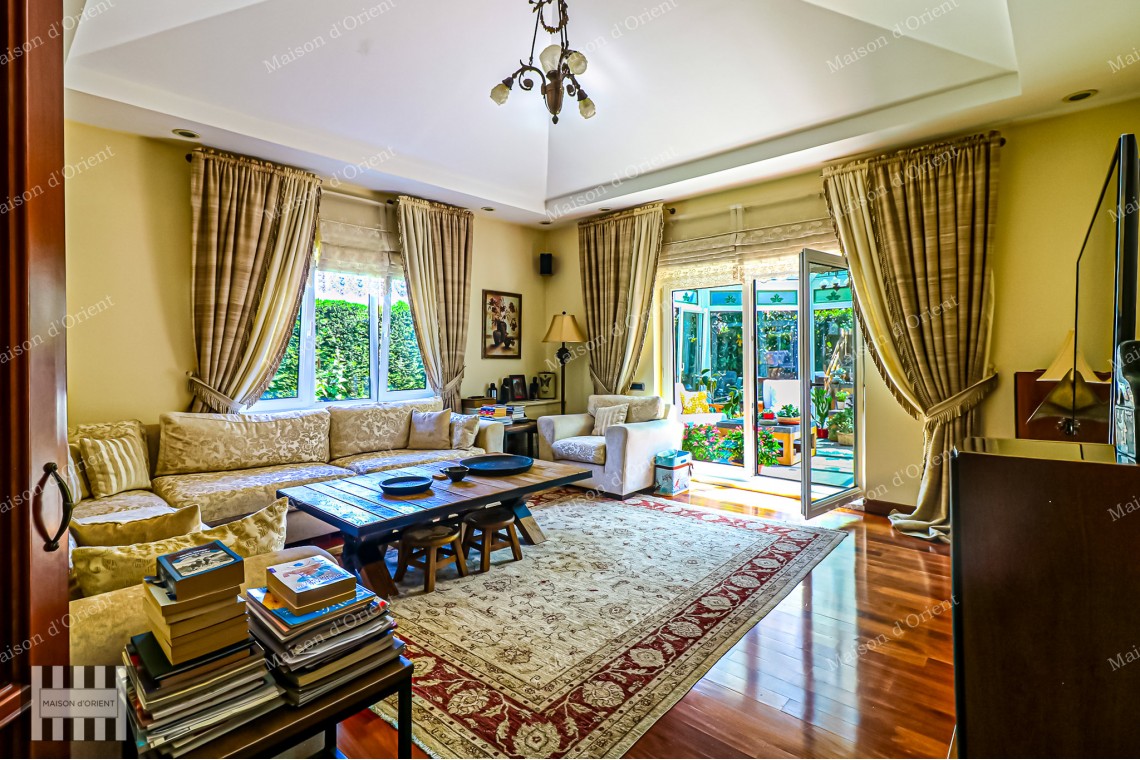 Rental Villa in Zekeriyakoy with 2.300sqm Garden, Semi-Olympic Pool and Sports Complex