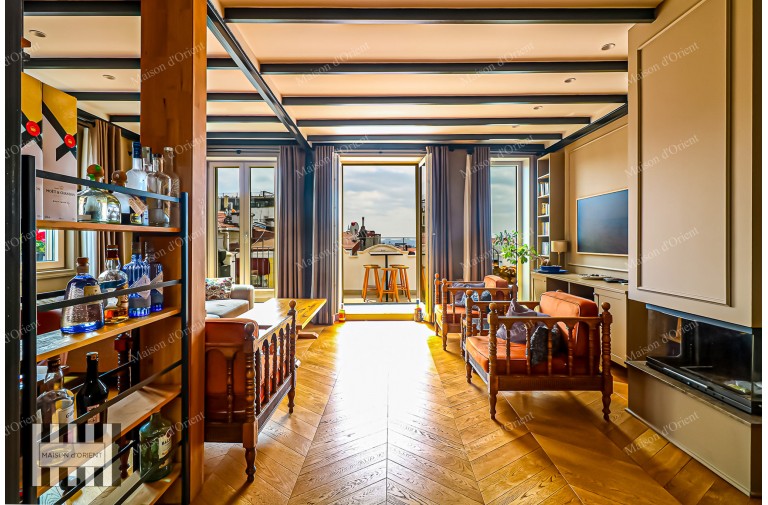 3+1 Furnished Flat for Rent in Historical Building, Taksim